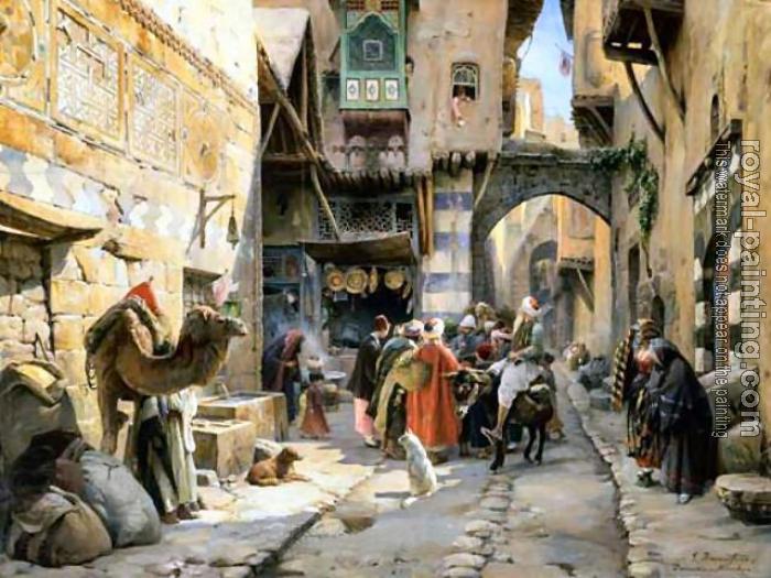 Gustav Bauernfiend : A Street Scene Damascus